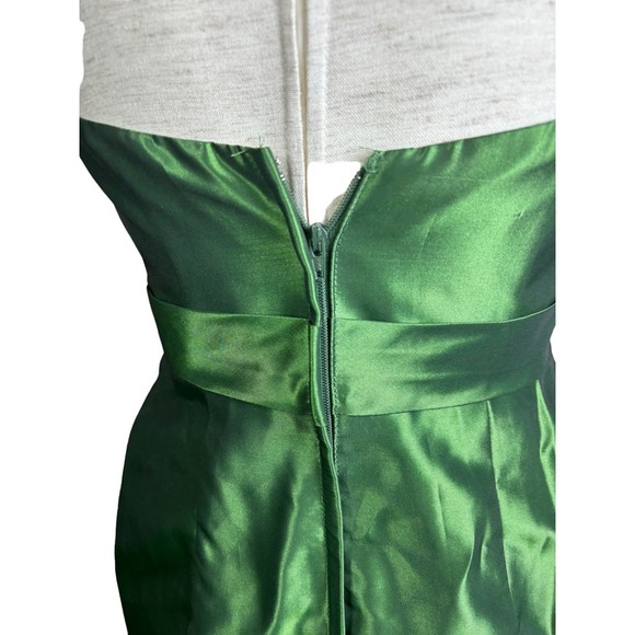 Alfred Angelo Green Strapless Formal Cocktail Holiday Prom Short Dress Size 2 - Picture 6 of 14